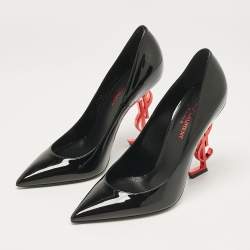Saint Laurent Black Patent Leather Opyum Pumps Size 37