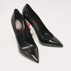 Saint Laurent Black Patent Leather Opyum Pumps Size 37