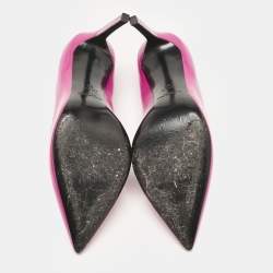 Saint Laurent Pink Patent Leather Pointed Toe Pumps Size 39