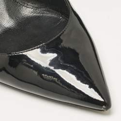 Pre Owned Saint Laurent Black Leather Opyum Pointed Toe Pumps Size 38.5