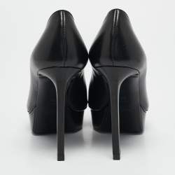 Saint Laurent Black Leather Janis Pumps Size 36