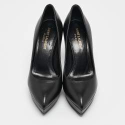 Saint Laurent Black Leather Janis Pumps Size 36