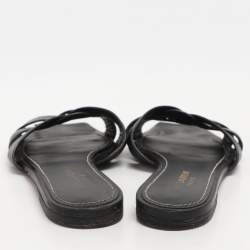 Saint Laurent Black Leather Tribute Flats Size 37.5