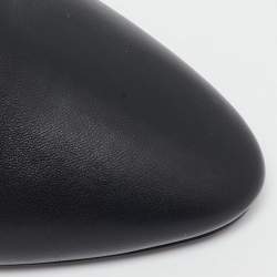 Saint Laurent Black Leather Lou Ankle Boots Size 37