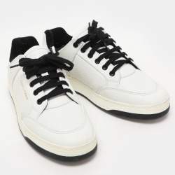 Saint Laurent White Leather Low Top Sneakers Size 40