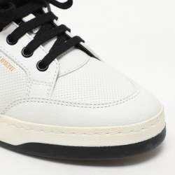 Saint Laurent White Leather Low Top Sneakers Size 40