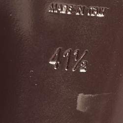 Pre Owned Saint Laurent Burgundy Patent Leather Tribute Ankle Strap Sandals Size 41.5