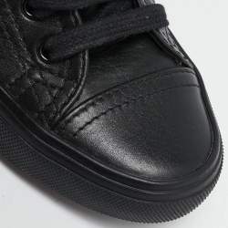 Pre Owned Saint Laurent Black Leather Bedford Sneakers Size 36