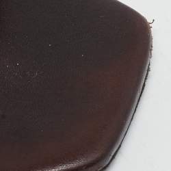 Pre Owned Saint Laurent Brown Leather Opyum Ankle Strap Sandals Size 40