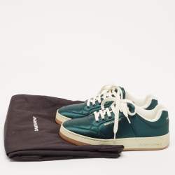 Saint Laurent Green Satin SL/61 Low Top Sneakers Size 37