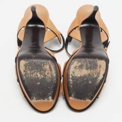 Saint Laurent Tan Leather Tribute Sandals Size 39.5