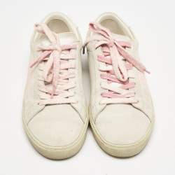 Saint Laurent Grey Suede Court Classic Low Top Sneakers Size 37.5