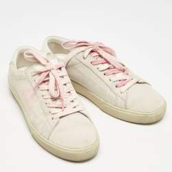 Saint Laurent Grey Suede Court Classic Low Top Sneakers Size 37.5