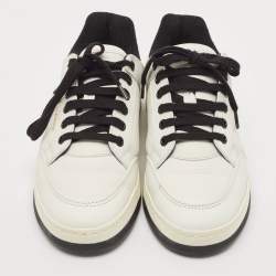 Saint Laurent Black/White Leather SL/61 Lace Up Sneakers Size 38.5