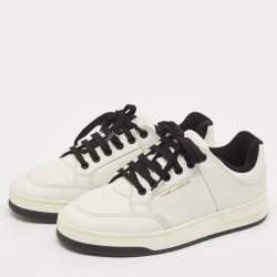 Saint Laurent Black/White Leather SL/61 Lace Up Sneakers Size 38.5