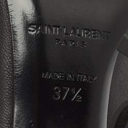 Saint Laurent Black Leather Opyum Pointed Toe Pumps Size 37.5