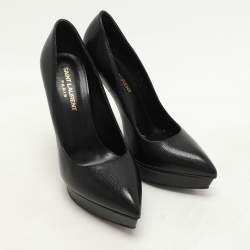 Saint Laurent Black Leather Janis Pumps Size 36
