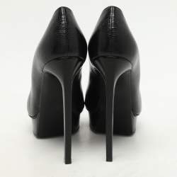 Saint Laurent Black Leather Janis Pumps Size 36