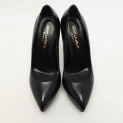 Saint Laurent Black Leather Janis Pumps Size 36
