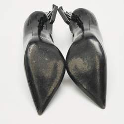Saint Laurent Black Patent Leather Opyum Pumps Size 36.5