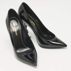 Saint Laurent Black Patent Leather Opyum Pumps Size 36.5