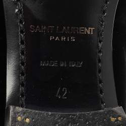 Saint Laurent Black Velvet Smoking Slippers Size 42