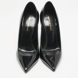 Saint Laurent Black Patent Leather Opyum Pumps Size 38