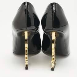 Saint Laurent Black Patent Leather Opyum Pumps Size 38