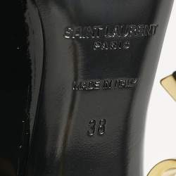 Saint Laurent Black Patent Leather Opyum Pumps Size 38