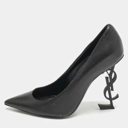 Saint Laurent Black Leather Opyum Pumps Size 40