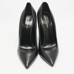 Saint Laurent Black Leather Opyum Pumps Size 40