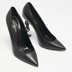 Saint Laurent Black Leather Opyum Pumps Size 40