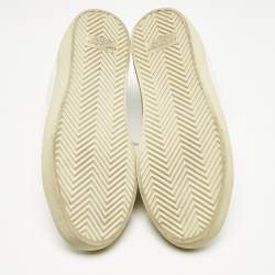 Pre Owned Saint Laurent White Leather Court Classic SL/06 Sneakers Size 38.5