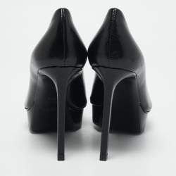 Saint Laurent Black Leather Janis Pumps Size 37.5