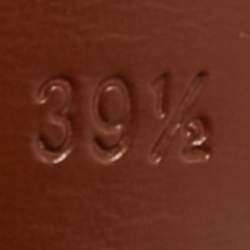 Pre Owned Saint Laurent Brown Leather Tribute Ankle Strap Sandals Size 39.5