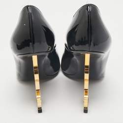 Saint Laurent Paris Black Patent Leather Opyum Pumps Size 39.5