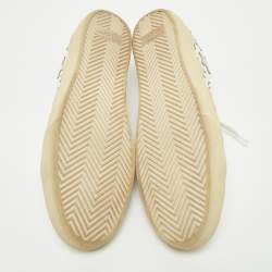Saint Laurent White Leather Star Court Classic California Sneakers Size 40