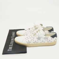 Saint Laurent White Leather Star Court Classic California Sneakers Size 40