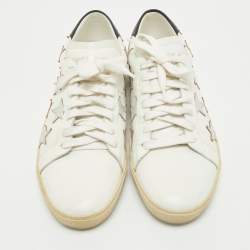 Saint Laurent White Leather Star Court Classic California Sneakers Size 40