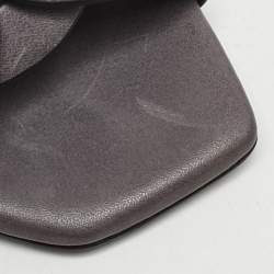 Saint Laurent Mauve Leather Tribute Slide Sandals Size 37