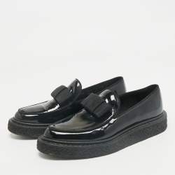 Saint Laurent Black Patent Leather Penny Loafers Size 35.5
