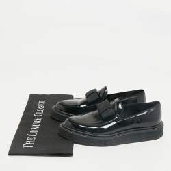 Saint Laurent Black Patent Leather Penny Loafers Size 35.5