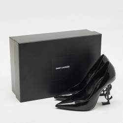 Saint Laurent Black Patent Leather Opyum Pumps Size 37