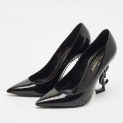 Saint Laurent Black Patent Leather Opyum Pumps Size 37