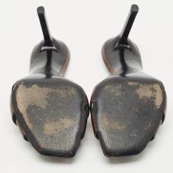 مملوكة مسبقًا صندل سان لوران تريبيوت جلد موف مقاس 37