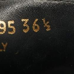 Pre Owned Saint Laurent Black Leather Joan Flat Slide Sandals Size 36.5