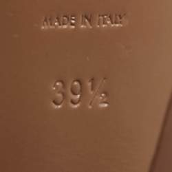 Pre Owned Saint Laurent Beige/Black Patent and Leather Tribtoo Platform Pumps Size 39.5