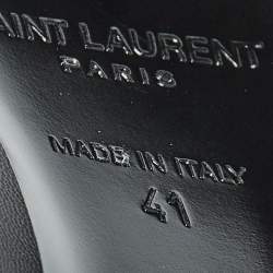 Pre Owned Saint Laurent Black Leather Opyum Pumps Size 41