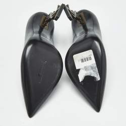 Pre Owned Saint Laurent Black Leather Opyum Pumps Size 41