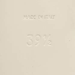 Pre Owned Saint Laurent Cream Patent Leather Tribute Platform Sandals Size 39.5